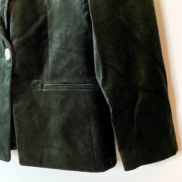 J.Crew Alexandra Velvet Blazer Italian Formal Holidays Lux CF274 Emerald Green 4 - Picture 5 of 16